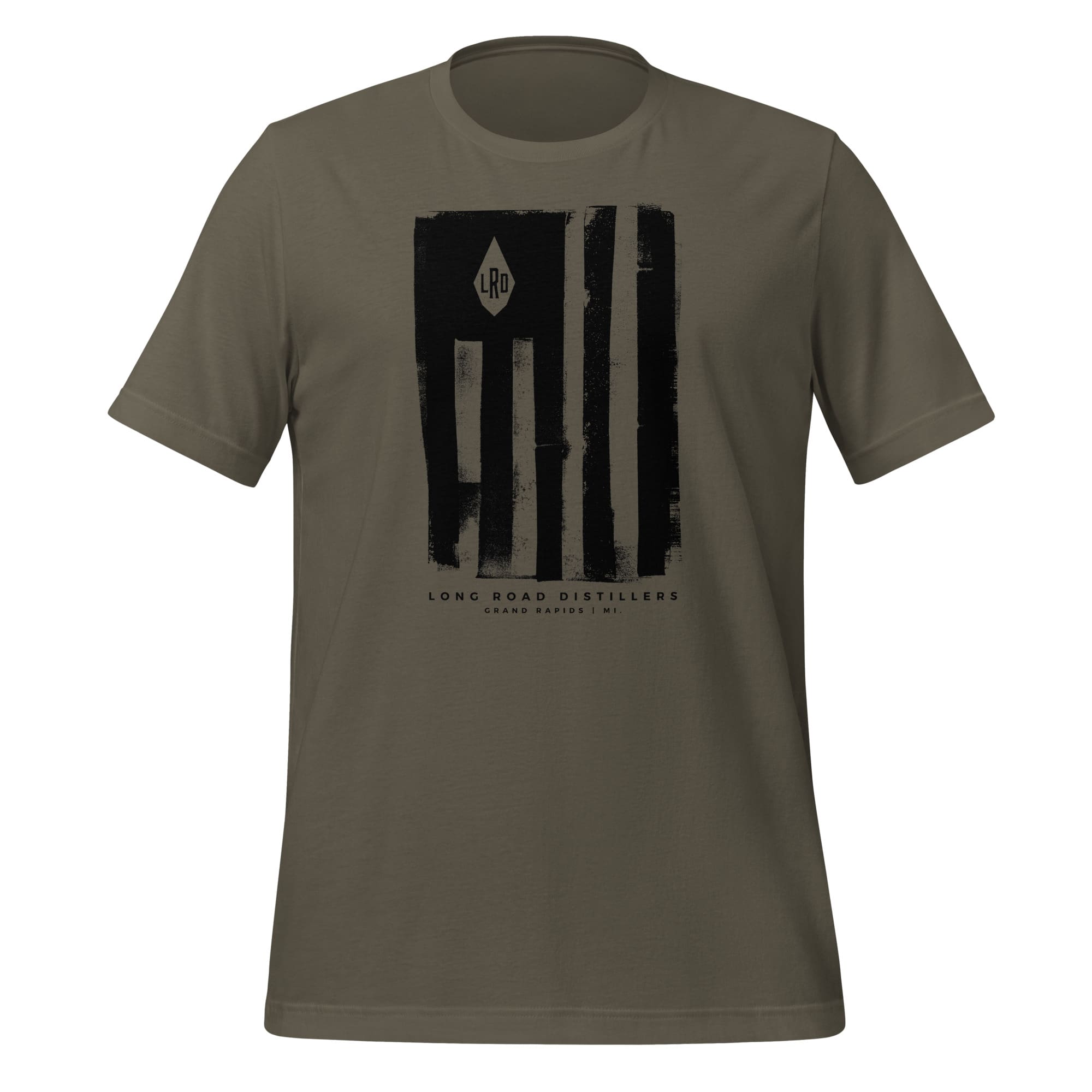 Lrd Flag Monogram Crewneck Tee Army Long Road Distillers 